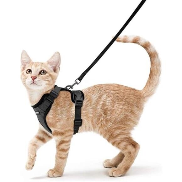 Cat Harness and Leash for Walking, Escape Proof Soft Adjustable Vest Harnesses - Picture 7 of 7